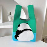 hoombox  In Stock Portable Knitted Bag Fashionable All-Match Tote Bag Promotional Conference Gift Knitted Bag Can Be Formulated