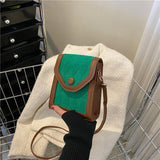 hoombox  Good-looking Mobile Phone Bag  Early Autumn New Small Square Bag Commute Minimalist All-Match Diamond Plaid Shoulder Messenger Bag