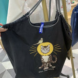 hoombox  High round Rabbit Year Same Style Internet Popular Embroidery Shopping Bag Portable Crossbody Shoulder Bag Nylon Waterproof Portable Hand Bag