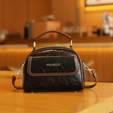 hoombox Genuine Leather Shoulder Bag Female  New Crossbody Bag Fashion Retro Cowhide All-Match Handbag Middle-Aged Mother Bag Female