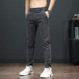 HOOMBOX New Spring and Summer Men's Casual Pants Men Handsome Korean Style Baggy Jogger Pants Stretch Sports Youth Long Pants Men