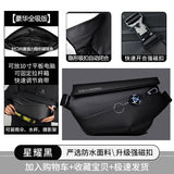 Fashion Brand Men's Functional Crossbody Bag Waterproof iPad Multifunctional Chest Bag Men's Lightweight Motorcycle Trendy Cool Single-Shoulder Bag