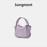 hoombox  Songmont Medium and Small Size New Lock Vegetable Basket Series Cowhide Large Capacity Commuter Portable Bucket Bag Women's Bag