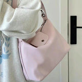 hoombox L Home Hobo Underarm Bag  Dragon Brand Fashion Simple Lady Crossbody One Shoulder Bag Lambskin Texture