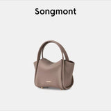 hoombox  Songmont Medium and Small Size New Lock Vegetable Basket Series Cowhide Large Capacity Commuter Portable Bucket Bag Women's Bag