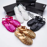 HOOMBOX Melisa New Melisa Roman Sandals Closed Toe Woven Hollowed Retro Women's Shoes Simple Style