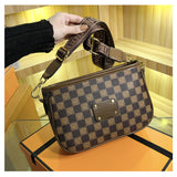 hoombox  Fashion Wide Strap Women's Bag  New All-Match Letters Printing Stylish Underarm Bag High Sense Elegant Shoulder Bag