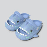 HOOMBOX Children's Shark Luminous Slippers Summer Boys and Girls Non-Slip Soft Bottom Cartoon Cute Child Beach Shoes Baby Hole Shoes