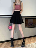 Hoombox Fashion Women Zipper High Waist Mini Skirt Korean Style Anti-Glare Pleated Skirt Female Show Leg Length A-Line Skirts