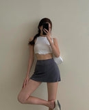 Hoombox Tennis Skirt Women High Waist Sexy Girl Tight Bag Hip Short Skirt Summer Sports Culottes split A-line Mini skirt Y2K