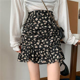 Hoombox New Fashion Woman Skirts Womens Casual Sexy Female Ol Student Girls Printing Pleated Mini Skirt