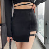 Hoombox Spring Summer Autumn New Fashion Casual Sexy Women Black Skirt Woman Female Ol  Mini Skirt