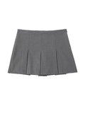 Hoombox Women Pleated Shorts Skirts Vintage High Waist Wide Pleats Design Slim Sexy Mini Skirt Female Fashion  Skort Mujer