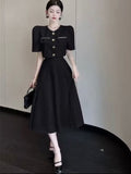 Small Fragrant New Summer Fashion Korean Sweet Elegant 2 Piece Set Women Coat Top + Midi Skirt Suits Womens Two Peice Sets