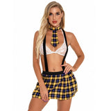 Hoombox Multiple Sexy Erotic Lingerie Schoolgirl Costume Hottie Bra Plaid Mini Skirt Roleplay Cosplay Valentine's Day Fancy Party Dress