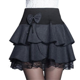 Hoombox  Elasticity Summer Skirt Women Sweet Floral Bowknot Mini Tutu Woman Skirts Shorts Lace Jupe Femme Office Skirts