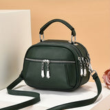 Chic Faux Leather Mini Crossbody Bag – Stylish Solid Color, Secure Zipper, Versatile Shoulder Bag & Elegant Coin Purse