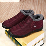 Mens Ankle Snow Boots - Warm Fleece Lined, Non-Slip, Plush Comfy, EVA Insole, Round Toe, Canvas Upper, Perfect for Fall and Winter Hiking, Trekking, and Outdoor Activities