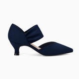 Chic Ankle-Strap Pumps - Low Heel, Pointed Toe, Comfortable Fit for Wedding & Parties