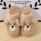 Slippers Slipper Womens Winter Warm Home Kawaii Cartoon Plush Contton Indoor Funny Cute Teddy Bear Fuzzy House Floor Shoes Female  FWBV