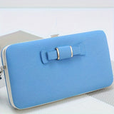 Chic Phone Wallet with Bow Accent - Convenient Card Slots & Secure Zipper Pocket - Versatile Accessory for Daily Use