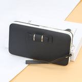 Chic Phone Wallet with Bow Accent - Convenient Card Slots & Secure Zipper Pocket - Versatile Accessory for Daily Use