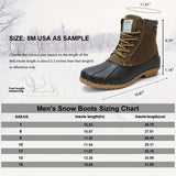 Waterproof Insulated Duck Boots for Men - Snow Boots with Durable Outsole for Winter Rain and Snow - Warm and Comfortable Work Boots for Outdoor Activities