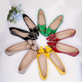 Chic Women's Flats with Buckle Accents - Comfortable Slip-On Pointed Toe - Versatile for Work & Casual Wear