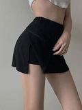 Hoombox - Lined Split Tennis Mini Skirt