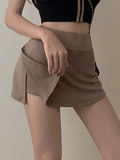 Hoombox - Lined Split Tennis Mini Skirt