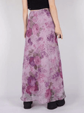 Hoombox - Mesh Floral Print Maxi Skirt