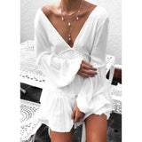 New Cover-ups Summer Women Beach Wear White Cotton Tunic Dress Bikini Bath Sarong Wrap Skirt Swimsuit Cover Up