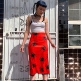 Hoombox Summer Print Skirt Women A-Line Trendy Y2K Skirts Harajuku Knee-Length Casual High Waist Party Streetwear Bodycon E-girl Skirt