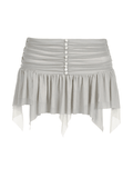 Hoombox - Ruched Mesh Micro Mini Skirt