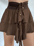 Hoombox - Vintage Lace High Waist Mini Skirts