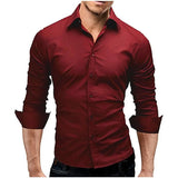 hoombox Men Slim Fit Dress Shirt