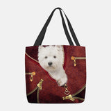 hoombox Women Canvas Cute 3D Three-dimensional Cartoon Dog Pattern Casual Shoulder Bag Handbag Tote