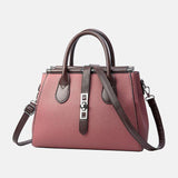 hoombox Women PU Leather Fashion Casual Medium Capacity Solid Color Multi-carry Handbag Crossbody Bag Shoulder Bag