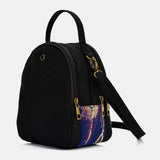 hoombox Women Canvas Ethnic Style Embroidery Peacock Pattern Sequin Mini Multi-carry Handbag Crossbody Bag