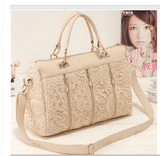 hoombox New Korean version of the thickening Princess lace bag lady temperament bag fashion three zipper hand shoulder wave tide handbag