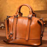 hoombox Vintage oil wax leather shoulder messenger bag