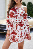 Hoombox Fashion Street Tie Dye Split Joint Spaghetti Strap Waist Skirt Dresses