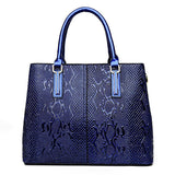 hoombox Ladies Handbag In Patent Leather Snake Print