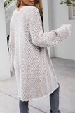 Hoombox Casual Striped Split Joint Tops Sweater