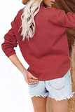 Hoombox Casual Solid Buckle O Neck Tops