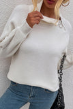 Hoombox Fashion Casual Solid Split Joint Turtleneck Tops