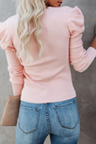 Hoombox Casual Solid Patchwork O Neck Tops(4 Colors)