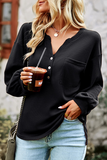 Hoombox Casual Solid Buckle O Neck Tops(4 colors)