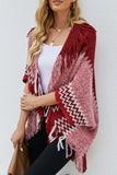 Hoombox Fashion Patchwork Tassel V Neck Sweaters