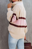 Hoombox Casual Solid Patchwork Zipper Collar Sweaters(5 Colors)